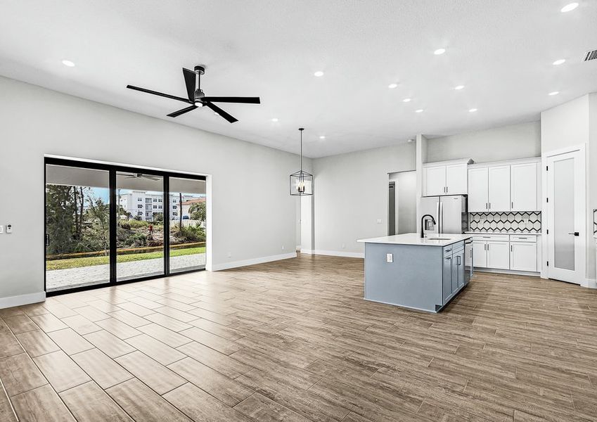 Open layout for entertaining.