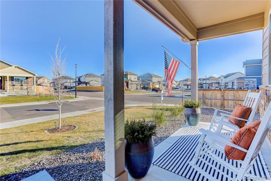 Exterior details and patio area of a home in , Thornton (Image 29).