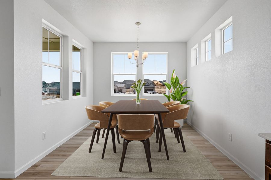 Representative furnished interior of a home built from the Eagle II by Taylor Morrison in The Town Collection at Independence, Elizabeth (Image 11).