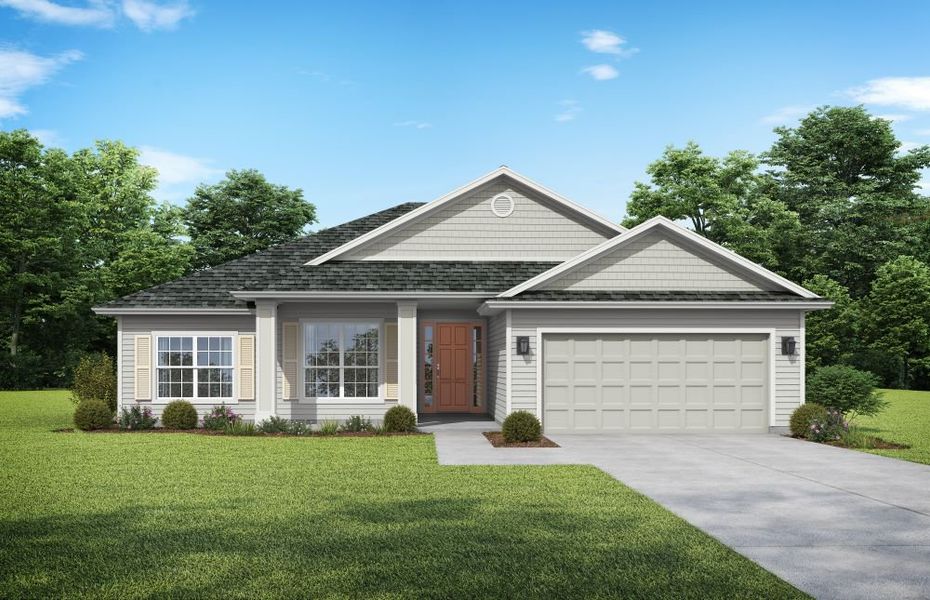 Representative exterior photo of a completed home built from the Greenwood by SEDA New Homes in Weston Woods, Jacksonville, FL (Image 4).