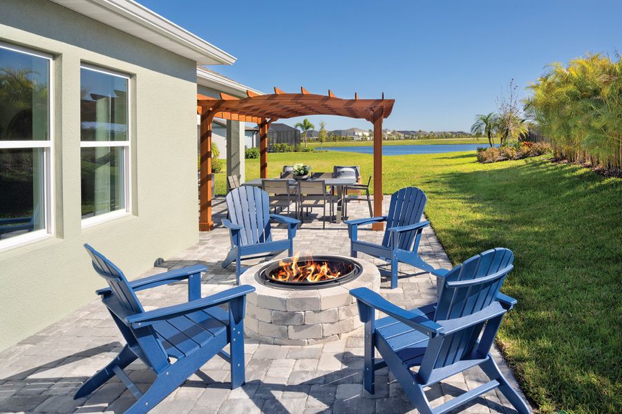 Exterior details and patio area of a home in Gracewater at Sarasota, Sarasota (Image 27).
