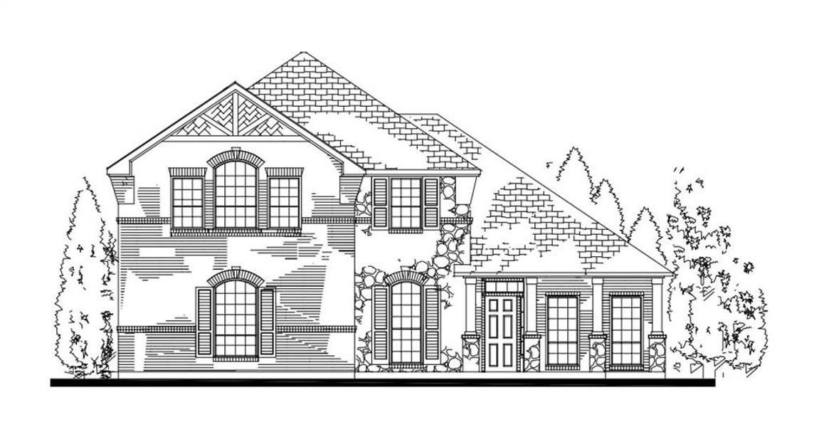Exterior rendering of this home design in , Sanger, TX (Image 3).