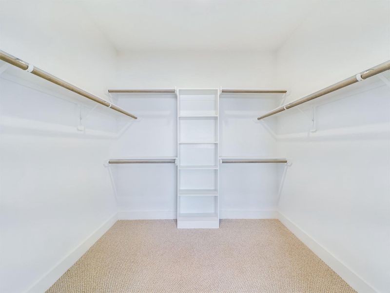 Big primary walk-in closet!