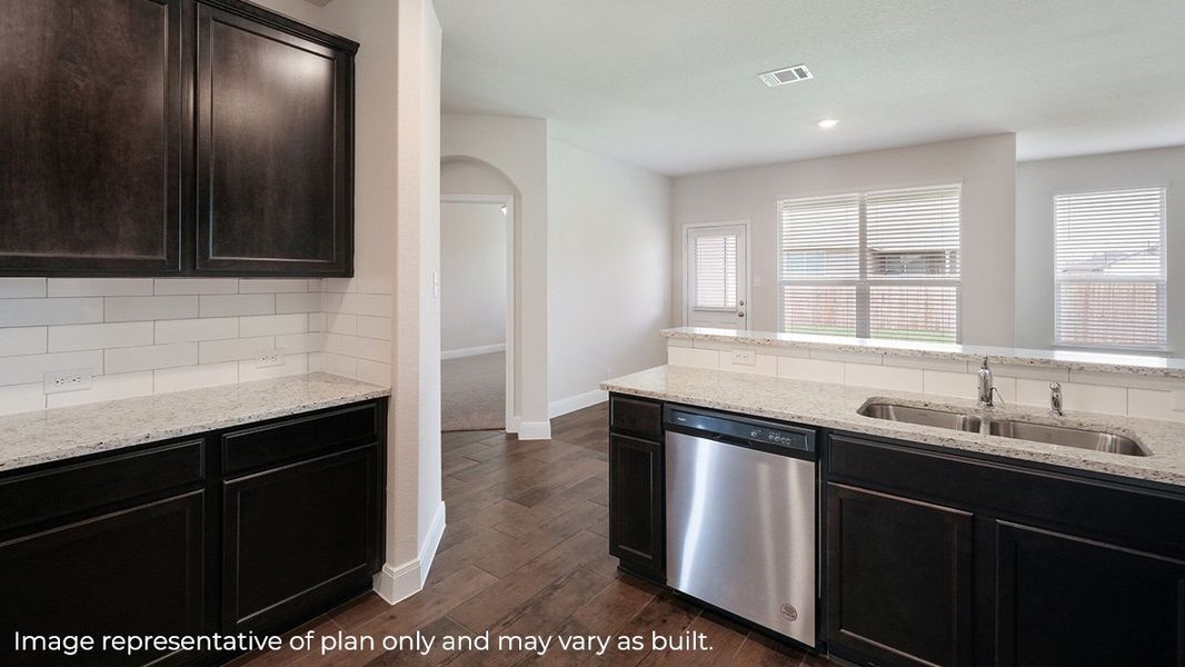 Representative furnished interior of a home built from the The Blanco by D.R. Horton in Steele Creek, Cibolo (Image 67).