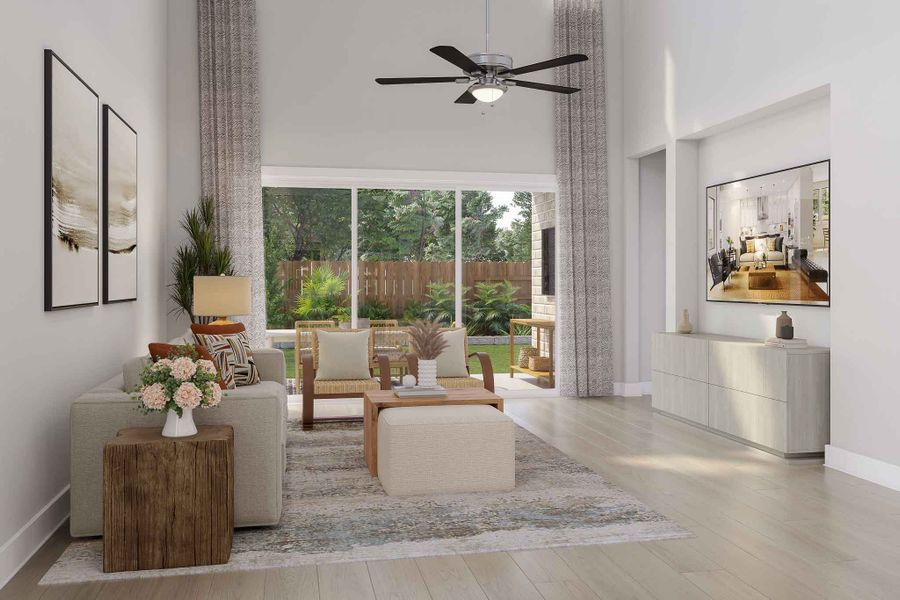 Furnished interior view inside a new home in Woodson’s Reserve 45′, Spring (Image 5).