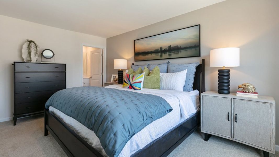 Furnished interior view inside a new home in The Townes at Ridgewood Farms, Winterville (Image 17).