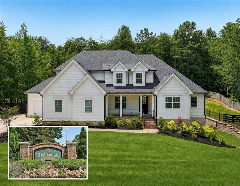 Front exterior of a new home in , Dawsonville, GA, highlighting curb appeal (Image 29). Front exterior of a new home in , Dawsonville, GA, highlighting curb appeal (Image 29).