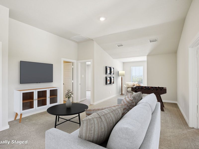 Furnished interior view inside a new home in Sundance Cove - Premier Series, Crosby (Image 9).