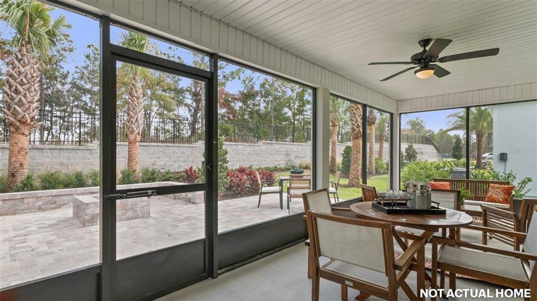 Exterior details and patio area of a home in Sawmill Branch, Palm Coast (Image 3).