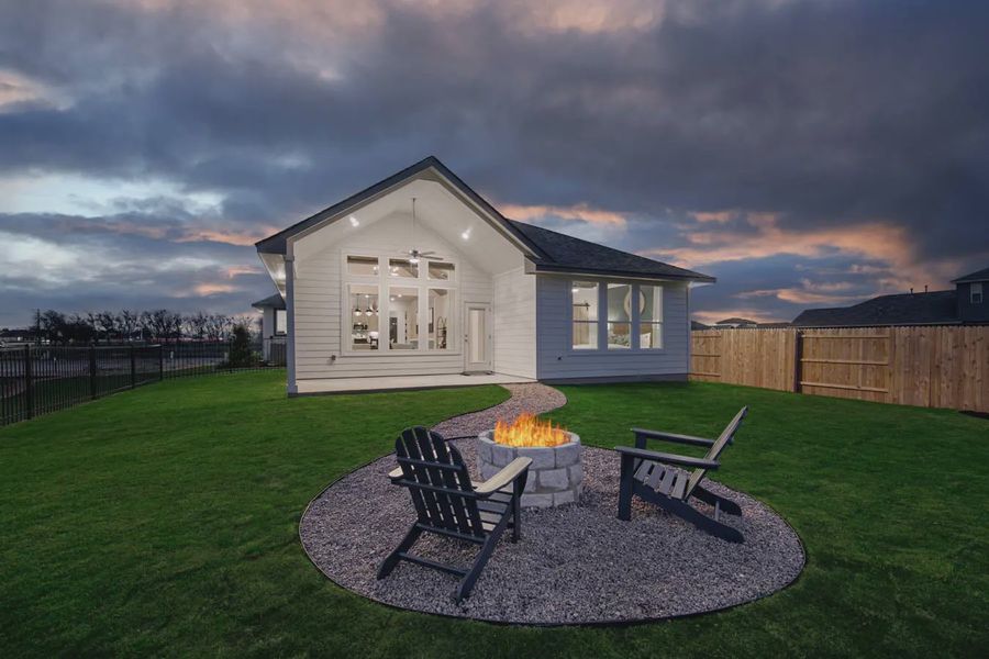 Exterior details and patio area of a home in Stream Waters, Buda (Image 3).