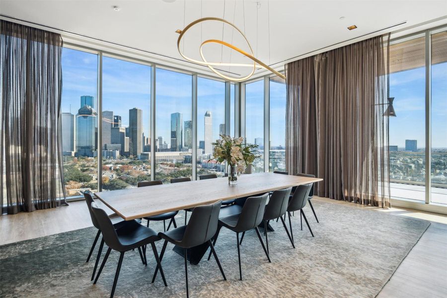 Residences private dining and entertainment floor.