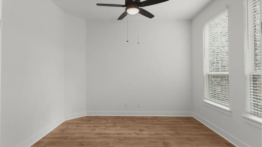Representative unfurnished interior of a home built from the Drios by Chesmar Homes in Crescent Bluff, Georgetown (Image 15).