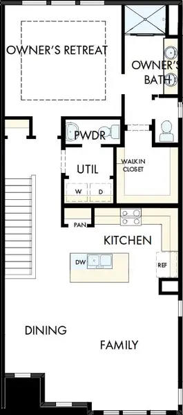 2D floor plan layout of this home in Westwood Reserve, Charlotte, NC (Image 3).