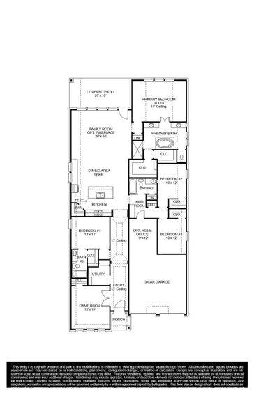 2D floor plan layout of this home in Escondido, Magnolia, TX (Image 3).