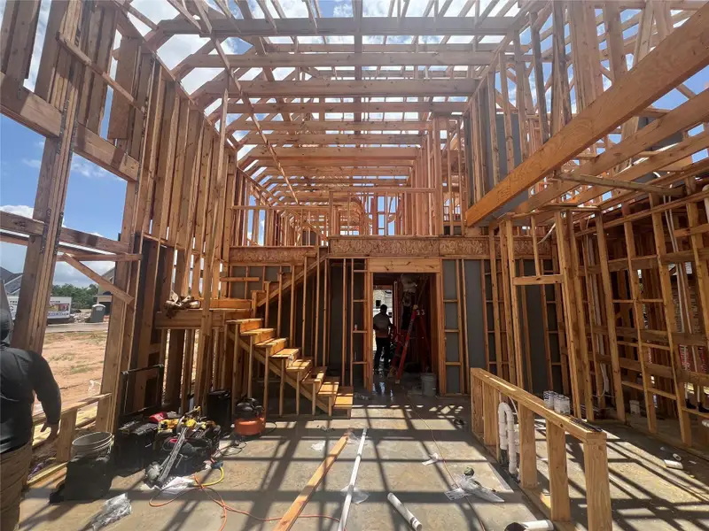 In-progress construction of a new home in , Katy, TX (Image 1). In-progress construction of a new home in , Katy, TX (Image 1).