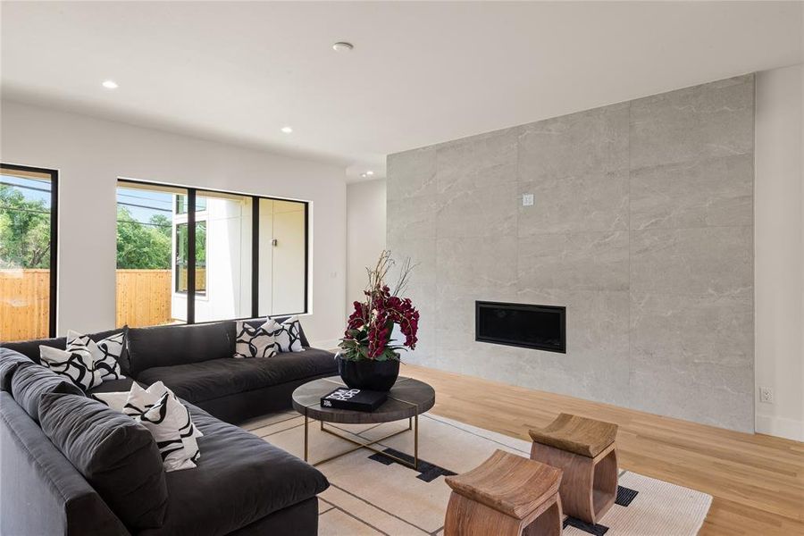 Furnished interior view inside a new home in , Dallas (Image 29).