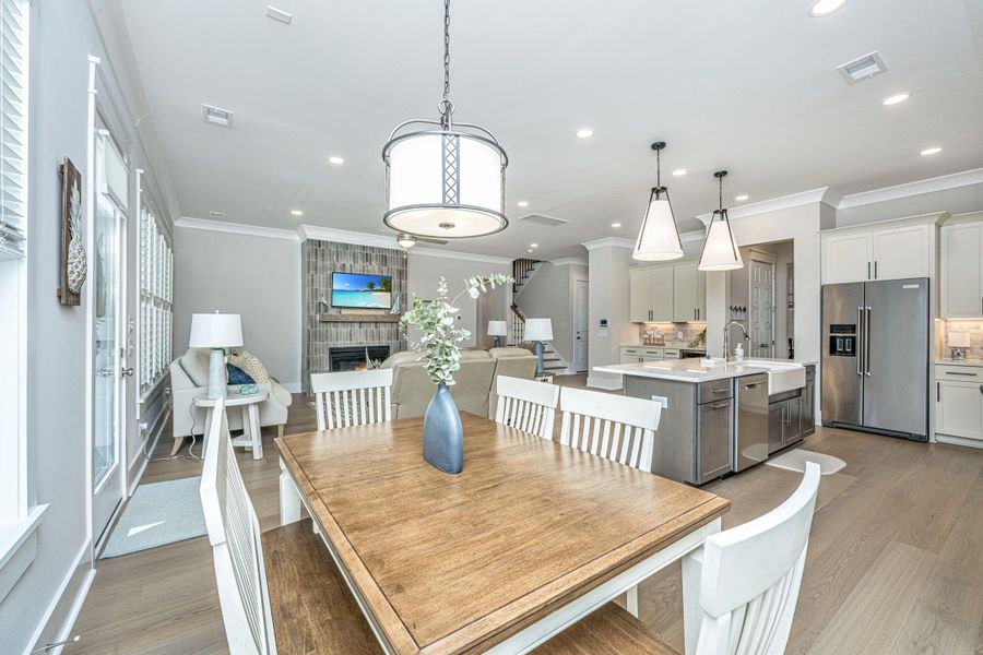 Furnished interior view inside a new home in Overlook at Copahee Sound, Awendaw (Image 18).