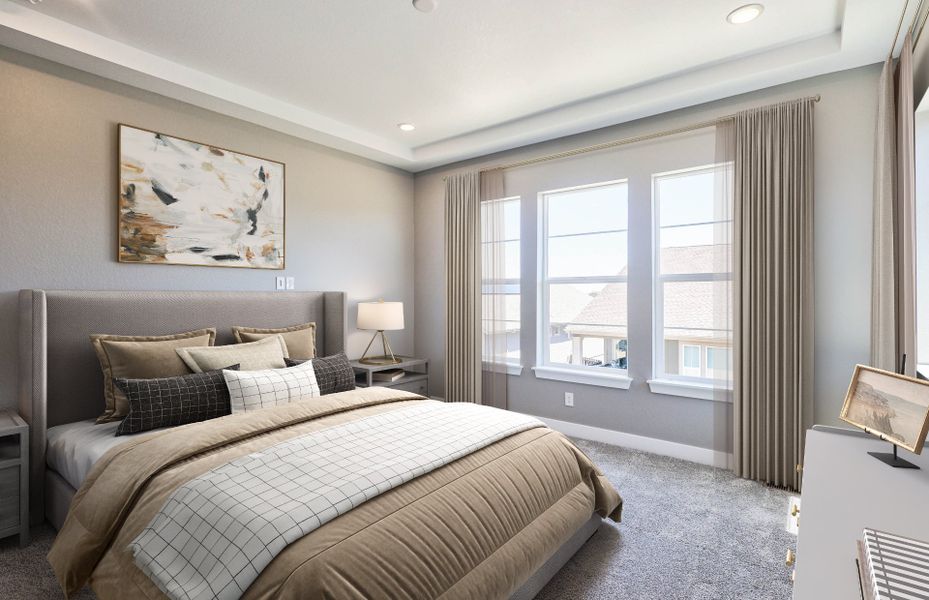 Furnished interior view inside a new home in Hilltop at Inspiration, Aurora (Image 4).