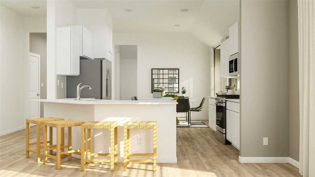 Furnished interior view inside a new home in Lively Ranch: Brookstone Collection, Georgetown (Image 4). Furnished interior view inside a new home in Lively Ranch: Brookstone Collection, Georgetown (Image 4).