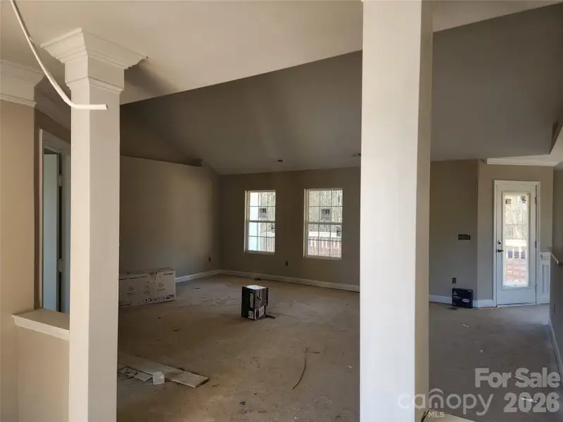 Foyer Open to Vaulted Living Room