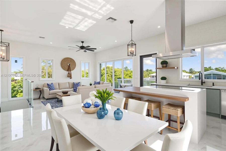 Furnished interior view inside a new home in , Key Largo (Image 8).