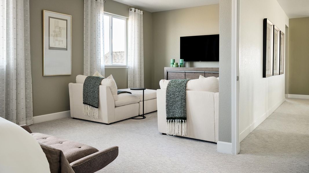 Representative furnished interior of a home built from the Steamboat | A Multi-Gen Home by Taylor Morrison in Dawson Trails, Castle Rock (Image 20).
