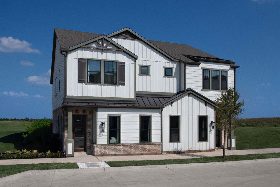 Representative exterior photo of a completed home built from the Wyatt by Ashton Woods in Collin Creek, Plano, TX (Image 24).