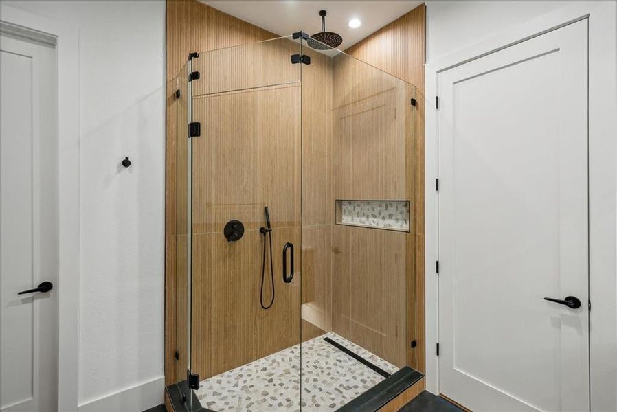 Bathroom featuring an enclosed shower