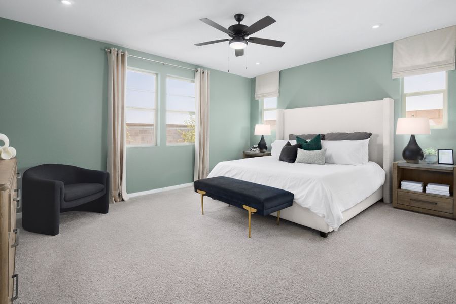 Furnished interior view inside a new home in Montana Vista - Highland, Buckeye (Image 9).