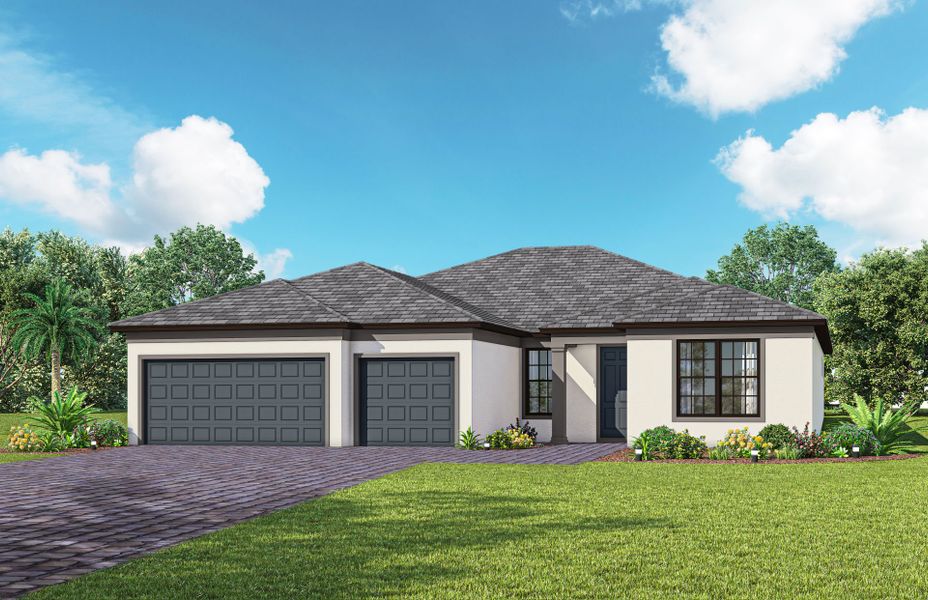 Representative exterior photo of a completed home built from the Stellar by Del Webb in Del Webb Naples, Ave Maria, FL (Image 24).