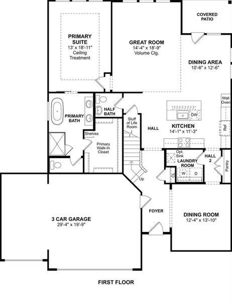 2D floor plan layout of this home in Tarkington Timbers, Cleveland, TX (Image 4).