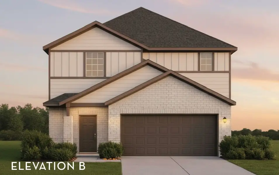 Representative exterior photo of a completed home built from the Alder by CastleRock Communities in Lone Oak, San Antonio, TX (Image 2).