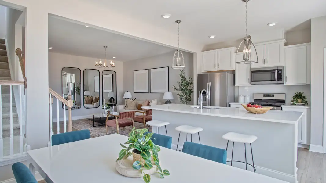 Furnished interior view inside a new home in Sidney Creek Townhomes, Zebulon (Image 4).