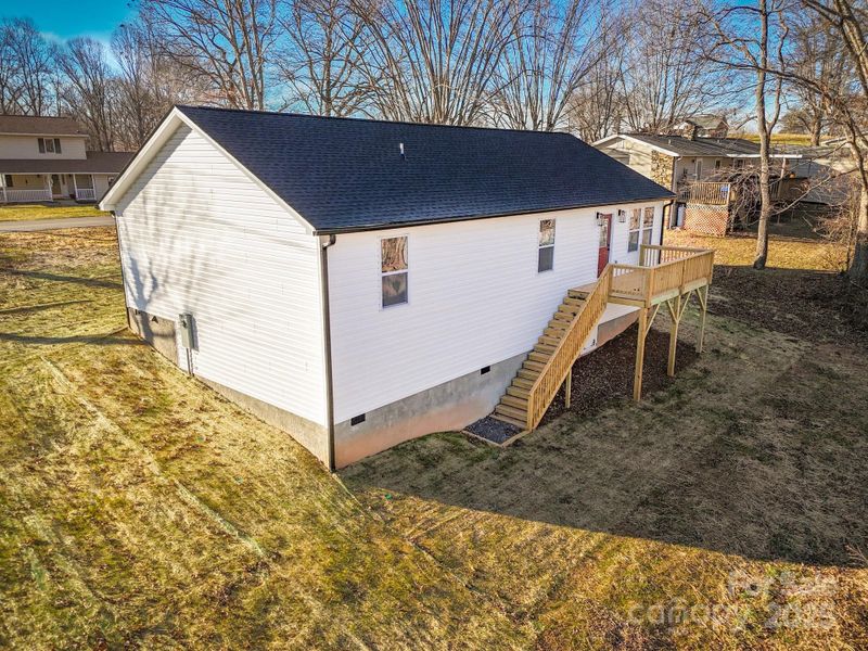 Exterior details and patio area of a home in , Asheville (Image 24).