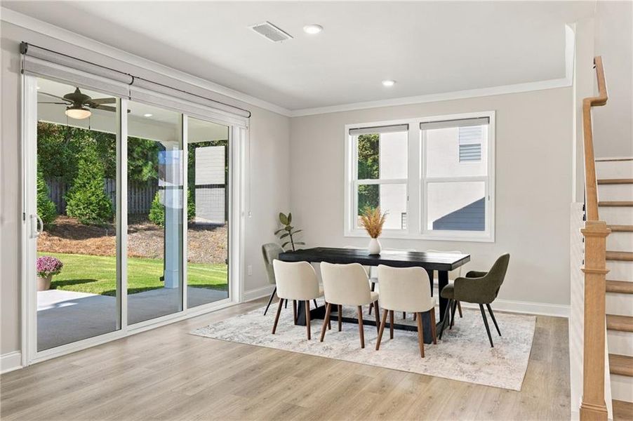 Furnished interior view inside a new home in The Paddocks at Doc Hughes, Buford (Image 19). Furnished interior view inside a new home in The Paddocks at Doc Hughes, Buford (Image 19).