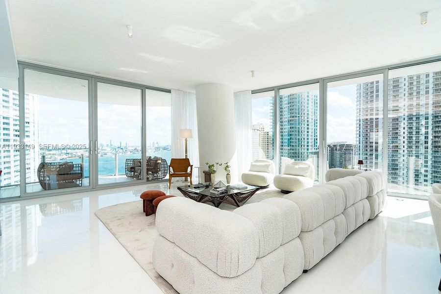 Furnished interior view inside a new home in , Miami (Image 14).