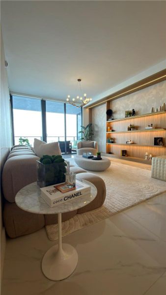 Furnished interior view inside a new home in , Miami (Image 5).
