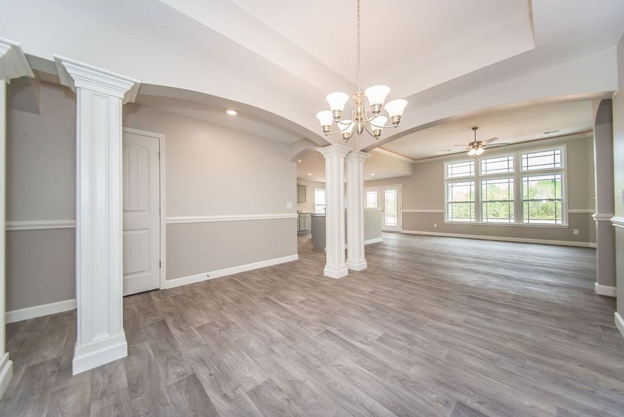 Representative unfurnished interior of a home built from the Beaumont by Enchanted Homes in Guadalupe Heights, Seguin (Image 37).