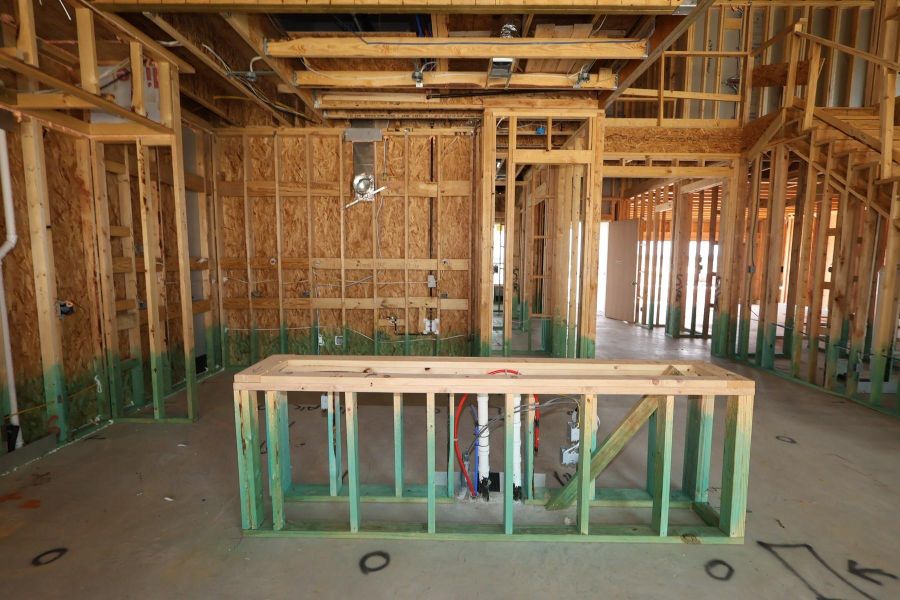 In-progress construction of a new home in Dunham Pointe, Cypress, TX (Image 4).