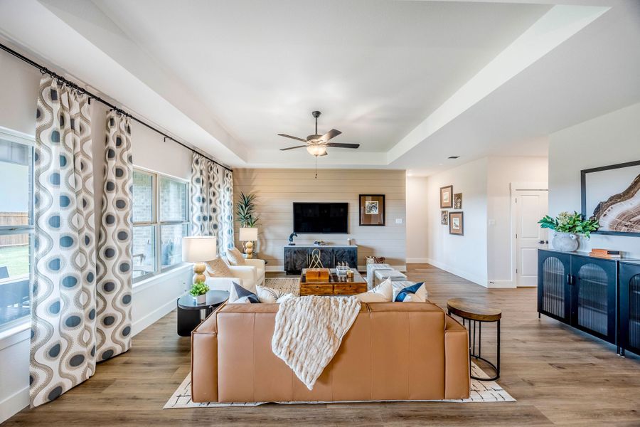 Representative furnished interior of a home built from the The Rockford C by Davidson Homes LLC in Waverly Estates, Josephine (Image 7). Representative furnished interior of a home built from the The Rockford C by Davidson Homes LLC in Waverly Estates, Josephine (Image 7).