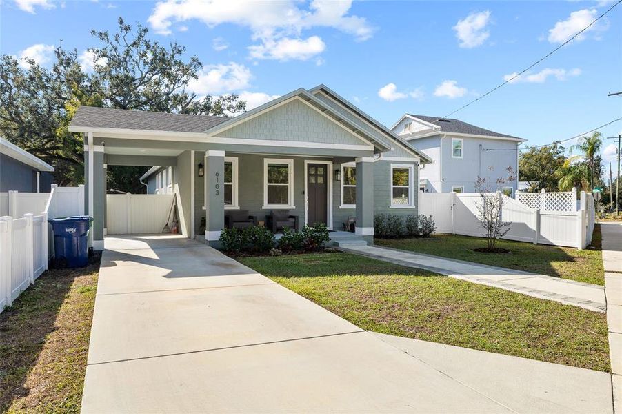 Front exterior of a new home in , Tampa, FL, highlighting curb appeal (Image 20). Front exterior of a new home in , Tampa, FL, highlighting curb appeal (Image 20).