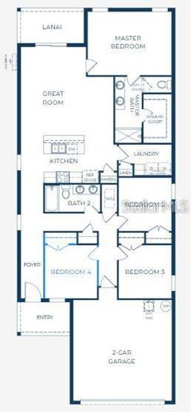 2D floor plan layout of this home in Villamar, Winter Haven, FL (Image 3).
