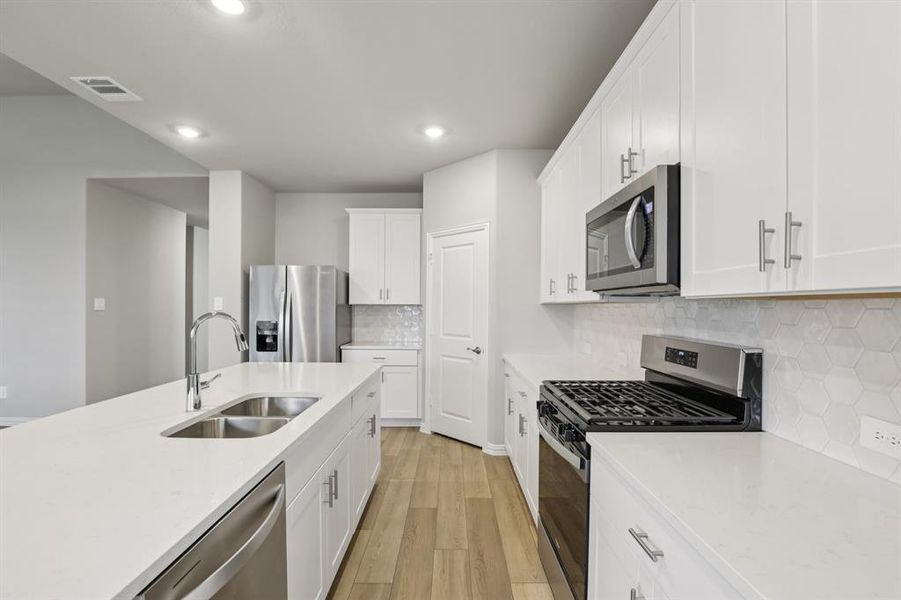 Furnished interior view inside a new home in Parks at Foster Crossing - Premier Series, Anna (Image 11). Furnished interior view inside a new home in Parks at Foster Crossing - Premier Series, Anna (Image 11).