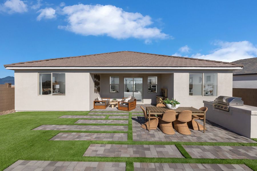 Representative exterior details of a home built from the Ash by Mattamy Homes in Bella Vista Farms, Queen Creek (Image 3).