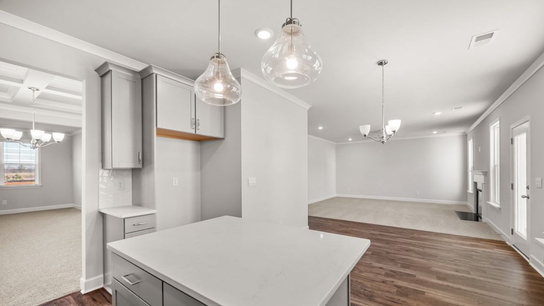 Representative furnished interior of a home built from the Packard by D.R. Horton in Evergreen Crossing, Locust Grove (Image 9).