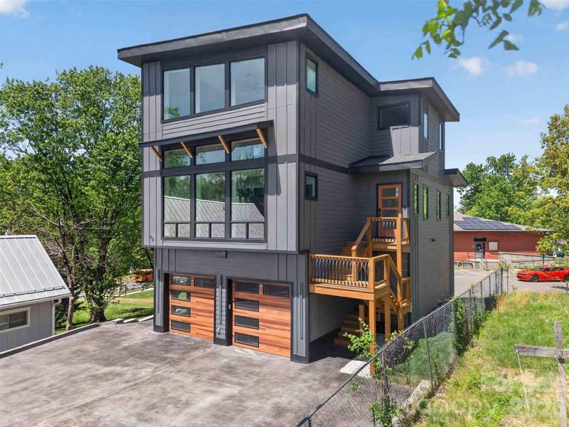 Exterior details and patio area of a home in , Asheville (Image 3).