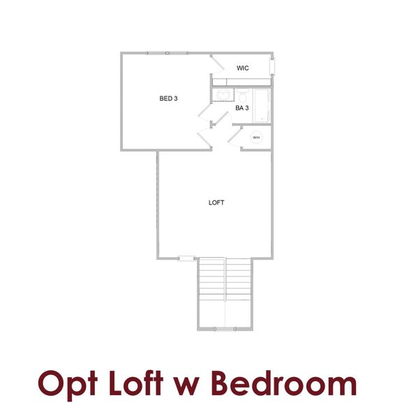 2D floor plan layout for the Bluff                                                                Primary Suite on Main by Chafin Communities in Garland Meadows, Cartersville, GA (Image 3).