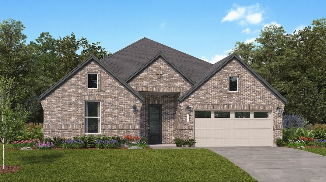 Front exterior of a new home in Kresston, Montgomery, TX, highlighting curb appeal (Image 1). Front exterior of a new home in Kresston, Montgomery, TX, highlighting curb appeal (Image 1).