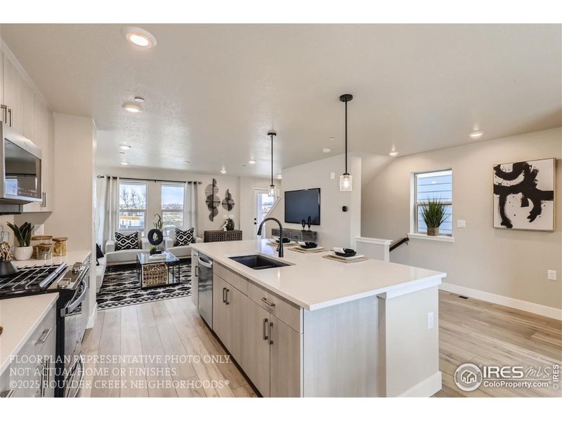 Furnished interior view inside a new home in Baseline, Broomfield (Image 6).