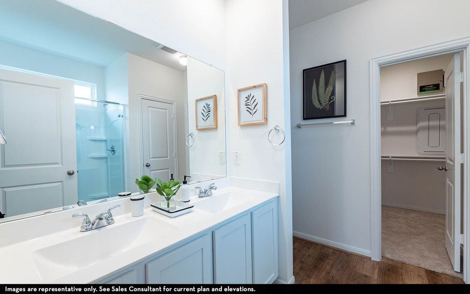 Furnished interior view inside a new home in The Canopies, Splendora (Image 16).